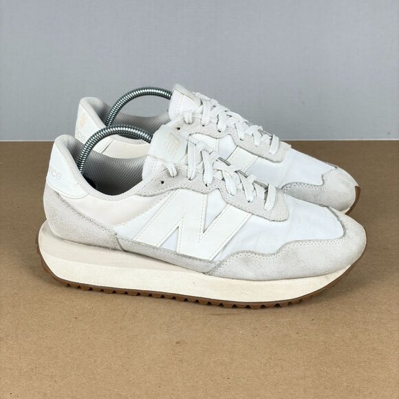 New Balance 237 Casual Lifestyle Sneakers Womens 8 White Gray Low Top Lace Up - Picture 3 of 10